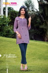 Tips And Tops Colors Vol 3 Embroidery Heavy Rayon Western Ladies Top Wholesale Price In Surat
